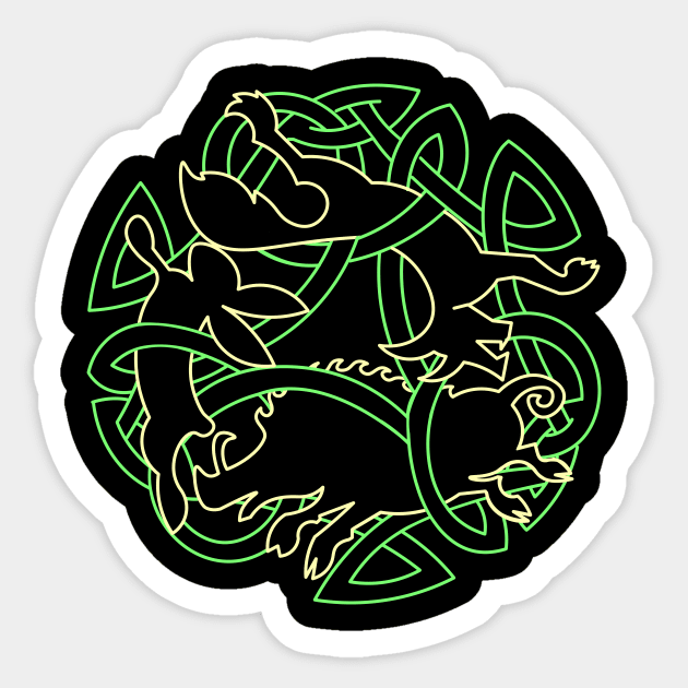 Celtic Triune Sticker by LordNeckbeard